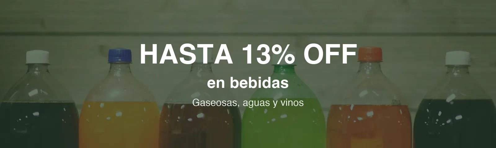 Hasta 13% OFF en bebidas